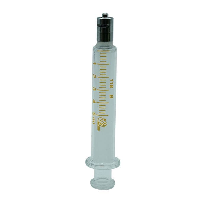 سرنگ شیشه ای سر فلزی 5ML