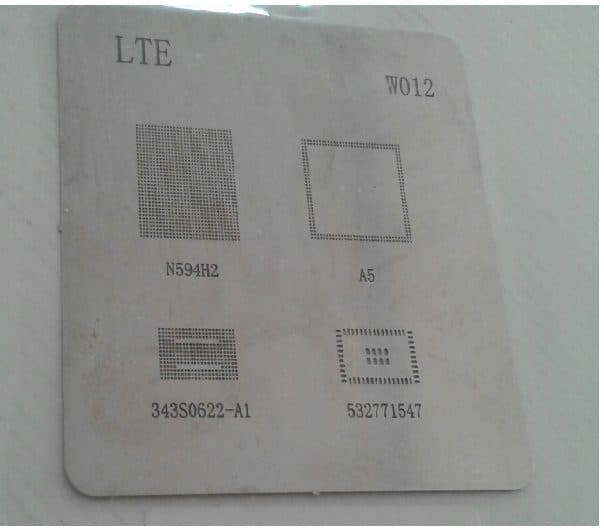 شابلون W012 مناسب پایه سازی آی سی های برد آیپد 4 و گوشی موبایل آیفون 5