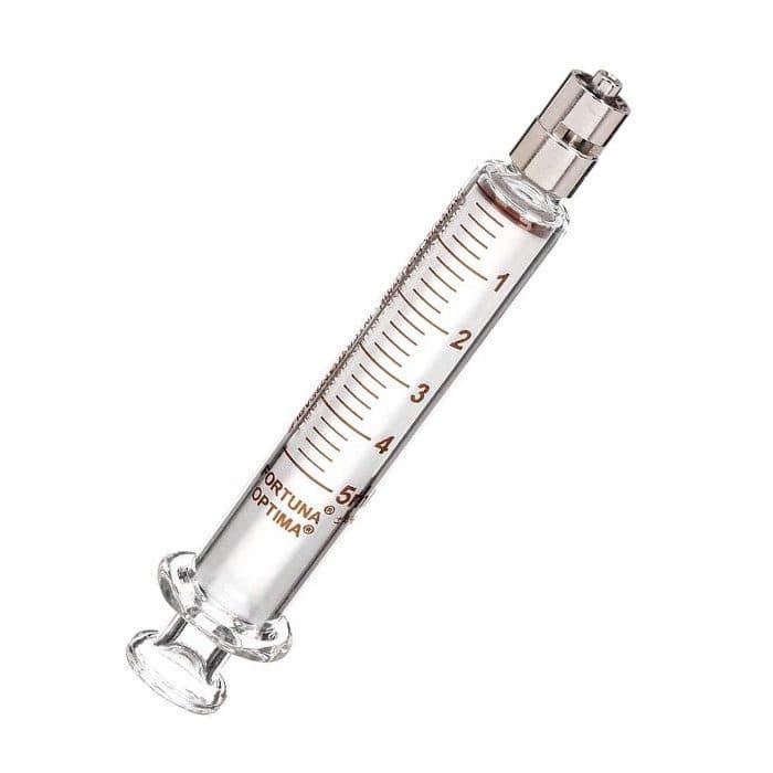 سرنگ شیشه ای سر فلزی 5ML