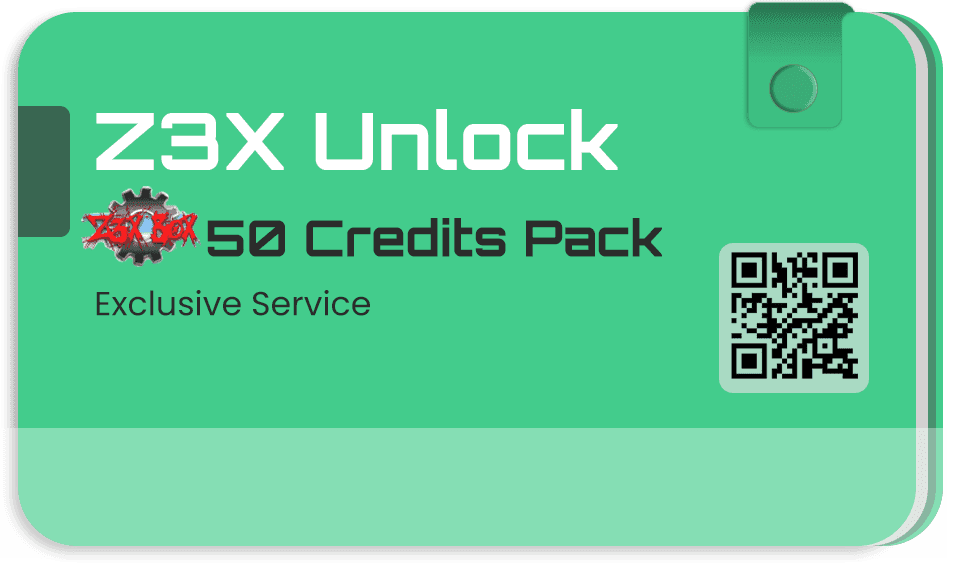 پک 50 عددی کردیت و لایسنس باکس Z3X برای آنلاک شبکه سامسونگ