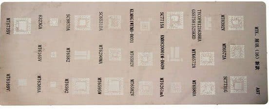 شابلون چند منظوره A97 آی سی های سی پی یو MTK مناسب برد گوشی موبایل