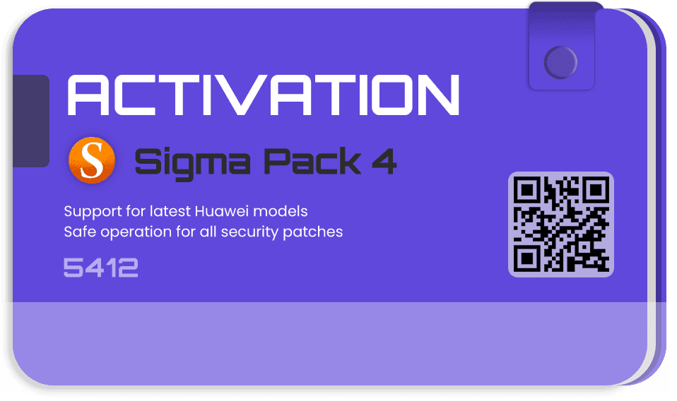 اکتیو پک 4 باکس Sigma مناسب اصلاح سریال IMEI گوشی های موبایل هواوی