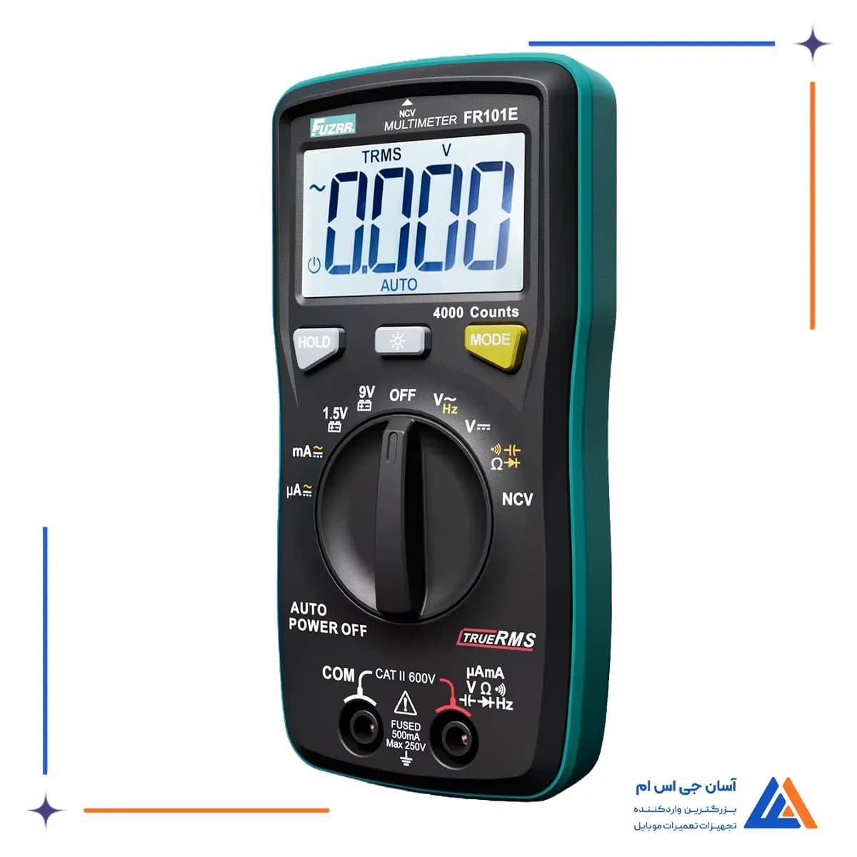 نمای جانبی اهم متر دیجیتال FUZRR FR101E