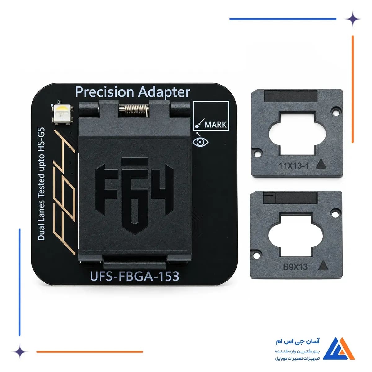 آداپتور پروگرامر فلش 64 UFS-FBGA-153