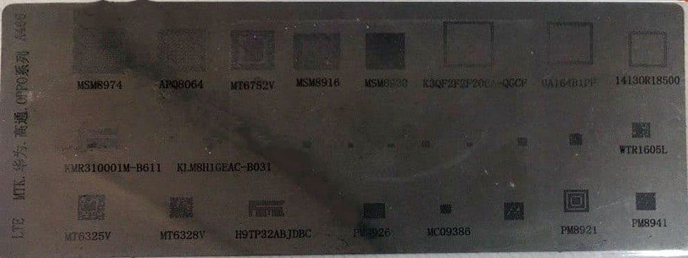 شابلون 18 تکه ای MTK A466