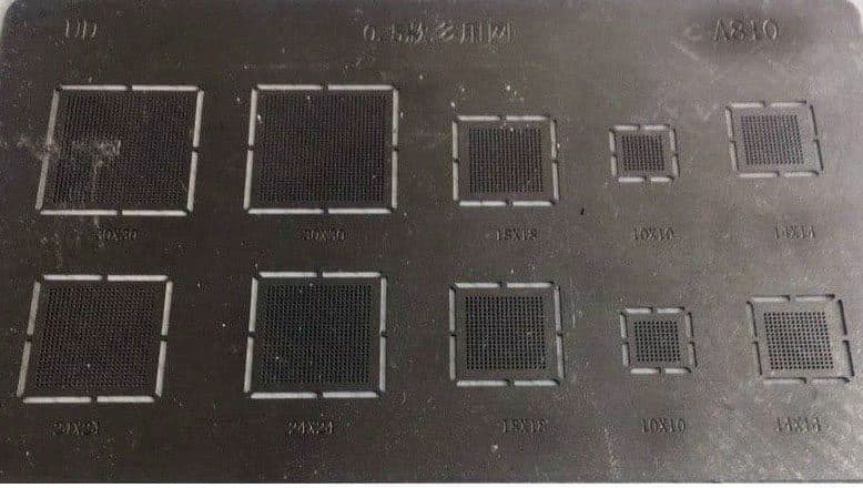 شابلون 10 تکه همه کاره A810 مناسب پایه سازی آی سی های برد گوشی موبایل