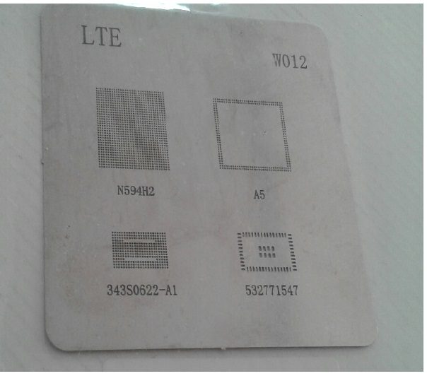 شابلون W012 مناسب پایه سازی آی سی های برد آیپد 4 و گوشی موبایل آیفون 5