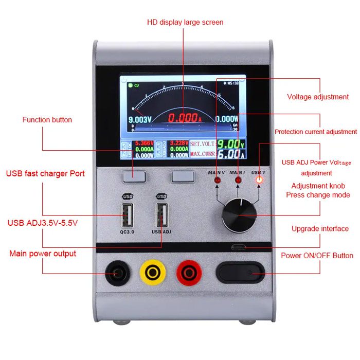 منبع تغذیه HR3006 30V 6A