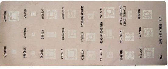 شابلون چند منظوره A97 آی سی های سی پی یو MTK مناسب برد گوشی موبایل