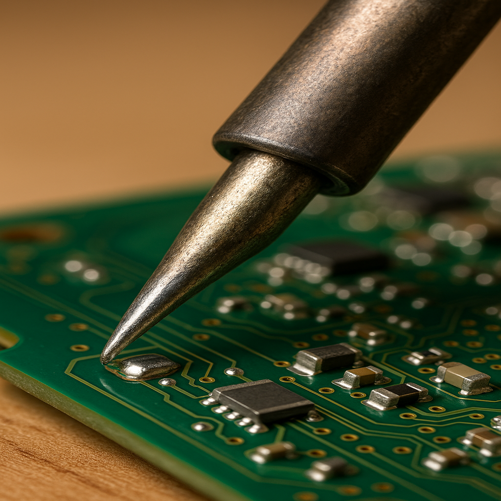 مرحله دوم: شروع لحیم‌کاری با هویه