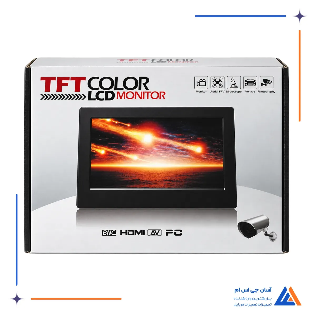 بسته بندی مانیتور 10.1 اینچ TFT