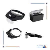 ذره بین لوپ هدبندی 4 لنز و چراغ LED