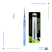 پنس سر کج تیتانیومی آبی LUOWEI HRC 0.1MM